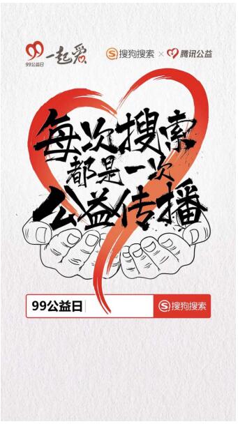 搜狗搜索助力“99公益日” 讓每次搜索都成為一次公益?zhèn)鞑?/></p><p>(圖：搜狗搜索助力騰訊99公益日)</p><p>此次搜狗搜索再度通過(guò)推出“關(guān)鍵詞公益定制”模式，為“99公益日”凝聚更多公益力量和社會(huì)善舉，用技術(shù)力量促進(jìn)了公益?zhèn)鞑?，與搜狗搜索的廣大用戶(hù)共同完成了“99公益日”的愛(ài)心接力，也為互聯(lián)網(wǎng)技術(shù)如何推動(dòng)公益行動(dòng)更好開(kāi)展進(jìn)行了有益探索。</p><p>公益日不是一個(gè)結(jié)束，而是一個(gè)新的開(kāi)始。未來(lái)，搜狗搜索在專(zhuān)注于技術(shù)創(chuàng)新和產(chǎn)品打造的同時(shí)，還將整合更多資源，積極探索新的互聯(lián)網(wǎng)公益模式，為公益項(xiàng)目提供更強(qiáng)大的支持，為社會(huì)公益事業(yè)貢獻(xiàn)力量，促進(jìn)公益理念轉(zhuǎn)化為切實(shí)的公益行動(dòng)。</p>              	<p style=
