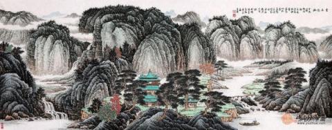 許吉爾山水畫作品如何？許吉爾國(guó)畫山水市場(chǎng)價(jià)格多少！