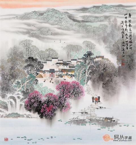 畫(huà)家諸明山水畫(huà)欣賞，領(lǐng)略秀麗江南景色優(yōu)美！