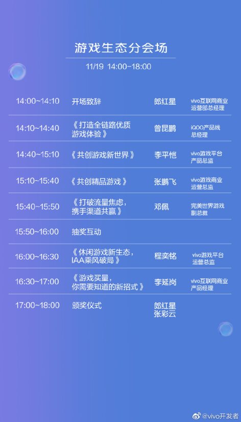 vivo 2020開發(fā)者大會(huì)爆點(diǎn)匯總，游戲生態(tài)加速破局