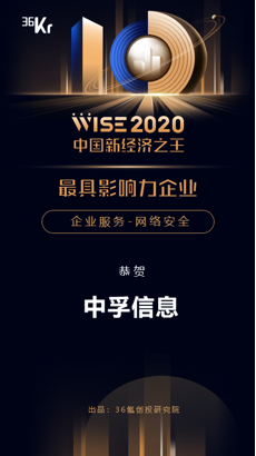打造信創(chuàng)領(lǐng)先品牌，中孚信息獲評(píng)36氪「2020最具影響力企業(yè)」