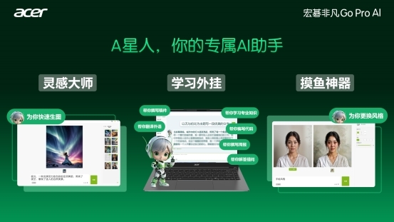 靈感大師？摸魚神器？學(xué)習(xí)外掛？宏碁非凡Go Pro AI給你親民嘗鮮體驗(yàn)！