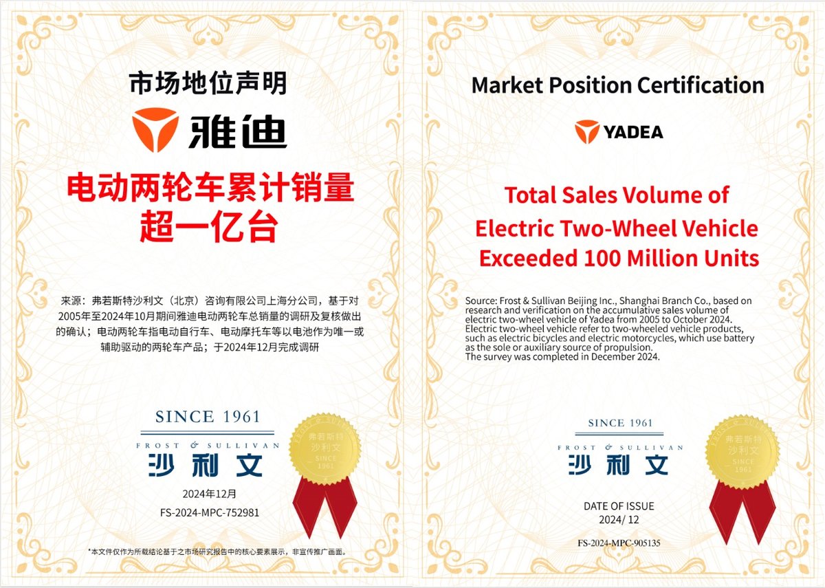 人民日報力挺，超1億人信賴，雅迪綠色科技領(lǐng)航全球低碳出行